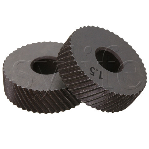 2 x Durable HSS Diagonal Coarse Linear Knurl 1.5mm Pitch Single Wheel 26mm Dia ► Photo 1/3