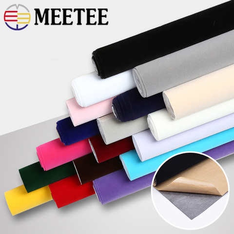 Meetee 50x150cm Flannel Fabric Self-adhesive Adhesive Cloth for Jewelry Box Drawer Sticker Decor DIY Home Textile Craft FA203 ► Photo 1/6