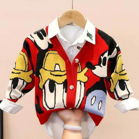 Boys and Girls Sweater Cardigan Autumn New Baby Sweater V-neck Jacket In Children's Foreign Style Children's Clothing Jacket ► Photo 1/6
