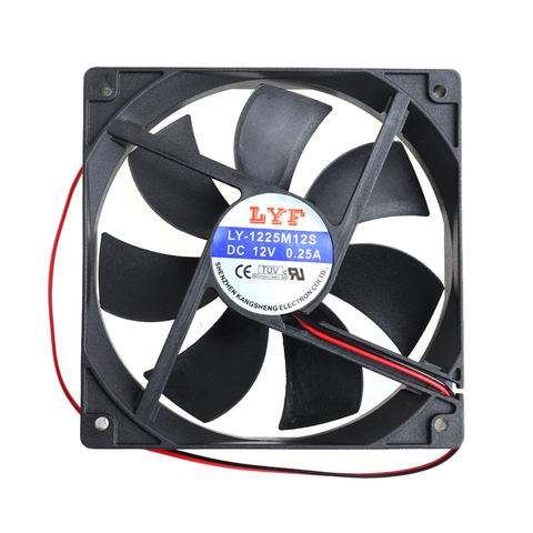 12V 2 Pin Computer Cooler Small Cooling Fan 120mm x 120mm x 25mm PC Box System Hydraulic Cooling Fan For Computer Heatsink ► Photo 1/6