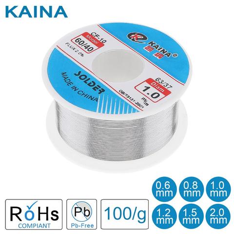 kaina Welding Wire 0.5/0.6/0.8/1/1.2/1.5/2.0mm Solder Wire 100g 60/40 FLUX 2.0% Tin for Soldering Lead Free Solder for Aluminum ► Photo 1/6