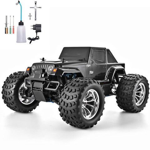 HSP RC Truck 1:10 Scale Nitro Gas Power Hobby Car Two Speed Off Road Monster Truck 94108 4wd High Speed Hobby Remote Control Car ► Photo 1/6