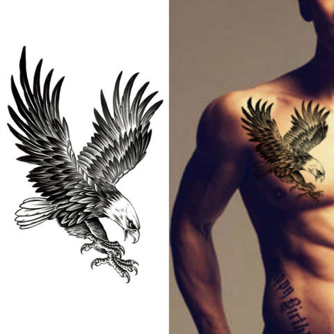 New Eagle Waterproof Temporary Body Art Arm Shoulder Chest Tattoo Sticker Women/Men Free Shipping Hot Sale ► Photo 1/2