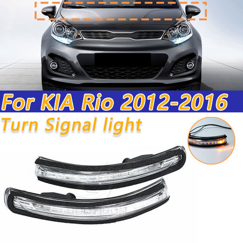 COOYIDOM For KIA Rio 2012-2016  87624-1W000 Car Rearview Mirror LED turn Signal light Mirror Indicator Lamp Flashing Light Left ► Photo 1/6