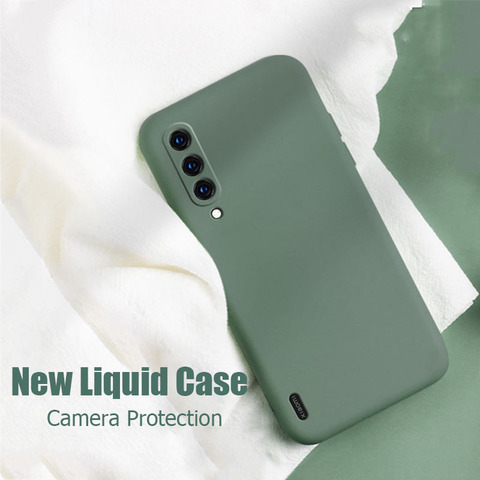 For Xiaomi Mi A3 Lite Case Liquid Silicone Soft Cover For Xiaomi Mi CC9 CC9E Mi 9 SE Lite Redmi 9A 9C Mi 8 Lite SE Phone Case ► Photo 1/6