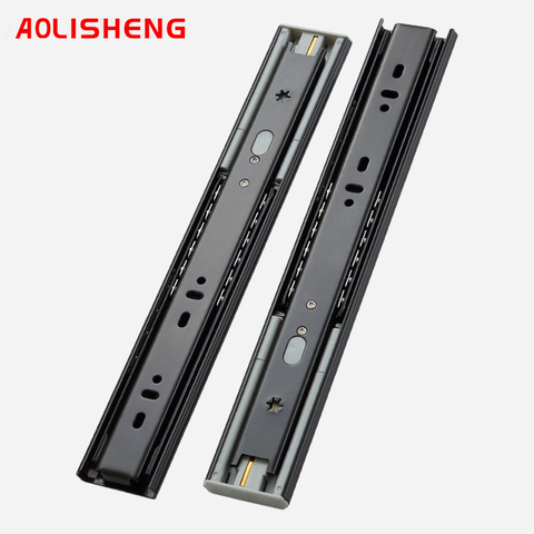 AOLISHENG Drawer Runners Soft Close Slides Rail 45mm Width Ball Bearing For Furniture Hardware ► Photo 1/6