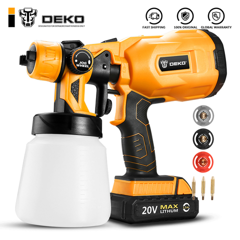 DEKO DKSG20K2 Cordless Spray Gun, 20V DC Li-ion Battery High Power ► Photo 1/5