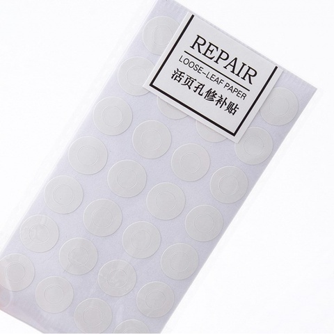 4PCS 112 holes repair loose leaf paper sticker, binder hole rings repair stickers. mending hole ► Photo 1/6