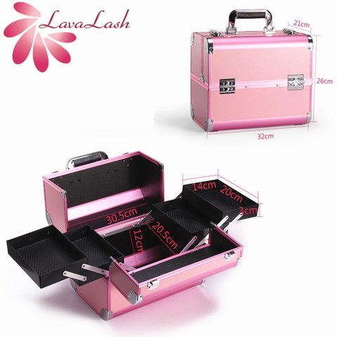 Professional Women Large Capacity Makeup Fashion Bag Cosmetic Case Bag Multilayer Storage Box Portable Makeup tools Storage ► Photo 1/6