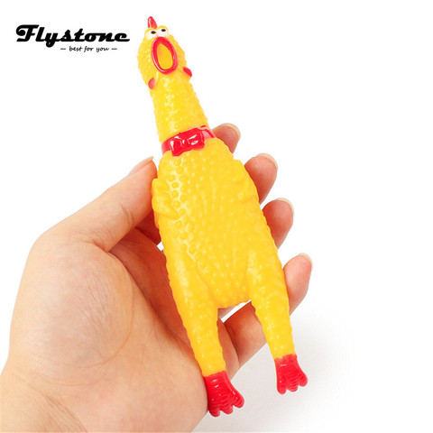 Funny Pet Toy Squawking Rooster Screaming Rubber Chicken Shrilling Yellow Cock Attractive Dog Cat Puppy Sound Toy ► Photo 1/6