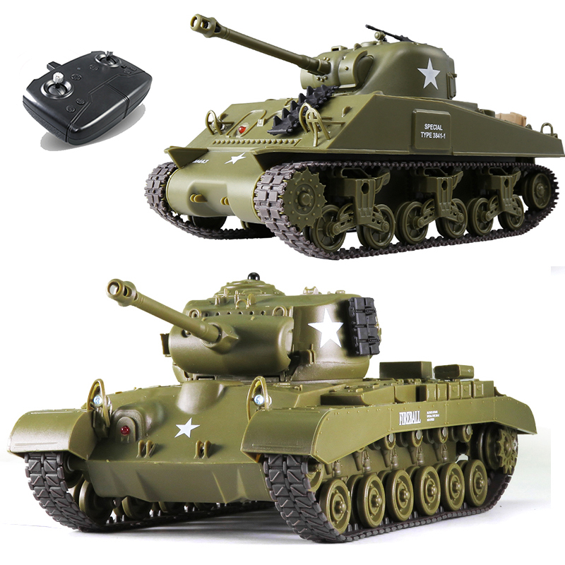 15 Channel RC Tank Remote Control Sherman M4A3 Main Battle Tank Shoot Airsoft 