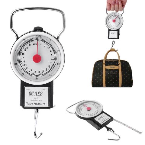 22kg/50lb Portable Hanging Scale Balance Fish Hook Weighing Balance Kitchen With Measuring Tape Measure Fishing Scales ► Photo 1/4