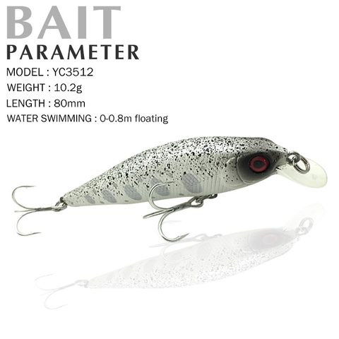 Fishing Lures , 80mm/10.2g 0-0.8m Suspending High Quality Minnow Crankbait Fishing Lure Hard Bait Good swing, good quality bait ► Photo 1/1