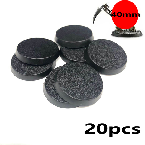 20pcs 40mm Gaming Miniatures Plastic Round Bases for Wargames ► Photo 1/1