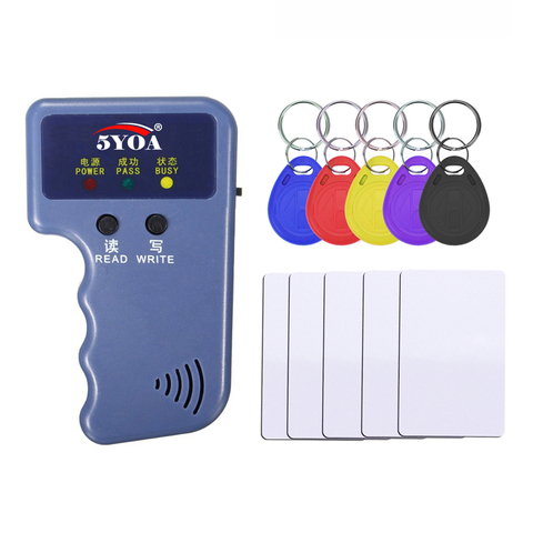 Handheld 125KHz EM4100 TK4100 RFID Copier Writer Duplicator Programmer Reader EM4305 T5577 Rewritable ID Keyfobs Tags ► Photo 1/6