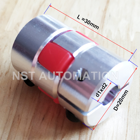 D20L30 shaft coupler Flexible Jaw Spider Plum Coupling Shaft Coupler stepper motor 4/5/6/6.35/7/8/10mm ► Photo 1/6