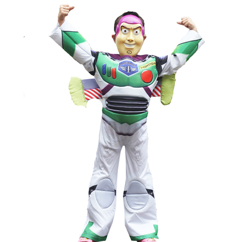 Boy Toys-Storys Buzz Lightyear Jumpsuit Costume Halloween Costumes Deluxe Children Kid Fancy Dress Cosplay Birthday Party Gift ► Photo 1/6