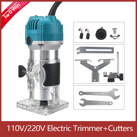 800W Electric Trimmer  Woodworking Electric Trimmer 30000rpm  Hand Carving Wood Router Engraving Slotting Trimming Machine ► Photo 1/6
