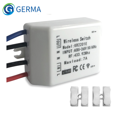 GERMA 433.92 MHz Wireless switch universal AC 85-265V CH Wireless Remote Control Receiver 433mhz maxload 7A high quality ► Photo 1/6