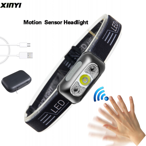 Mini Rechargeable LED Headlamp 10000Lm Body Motion Sensor Headlight Camping Flashlight Head Light Torch Lamp With USB ► Photo 1/6