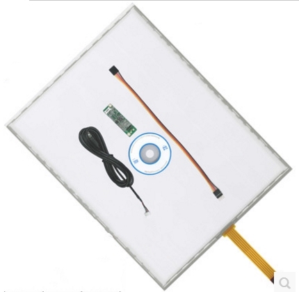 New 15 inch 5 wire resistive touch screen 322*247 mm with 5 line USB driver kit ► Photo 1/3