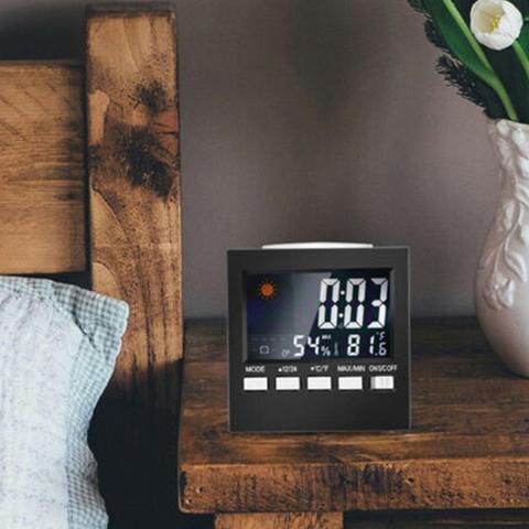 Digital Mirror LED Display Alarm Clock Temperature Calendar USB/AAA Powered Electronic Multifunction Snooze Desk Clock Weather S ► Photo 1/6