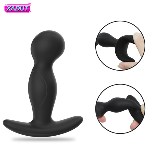 Soft Silicone Anal Plug Butt Vibrator Bullet Sex Toys for Men Prostate Massager Vibrador Butt Plug Men Gay Adult Products ► Photo 1/6