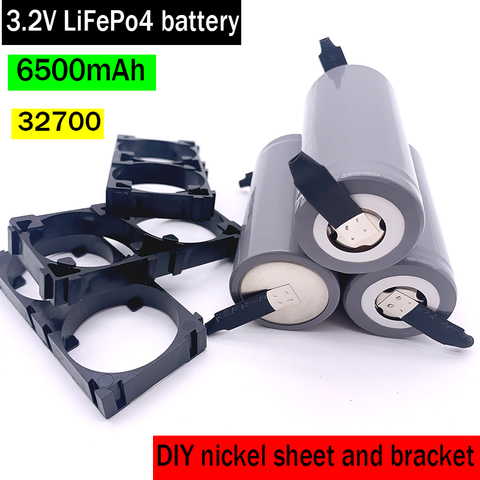 3.2V LiFePo4 32700 6500mAh DIY nickel sheet plus 32700 battery bracket rechargeable lithium iron phosphate battery ► Photo 1/5