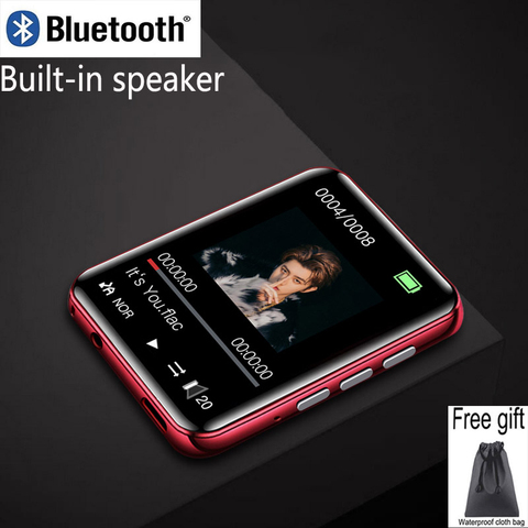 New RUIZU metal Bluetooth MP4 player full touch screen built-in speakers radio recording e-book Music video playback ► Photo 1/6