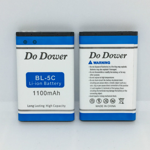 Original Do Dower BL-5C Battery for Nokia 1000 1010 1100 1108 1110 1111 1112 1116 BATTERY BL5C BL-5CA BL-5CB BL 5C ► Photo 1/6