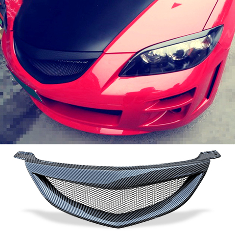 Racing Grill Bumper Mesh Front Grill Automobile Refitting Accessories For Mazda 3 2006-2012 Cover No Car Logo ► Photo 1/6