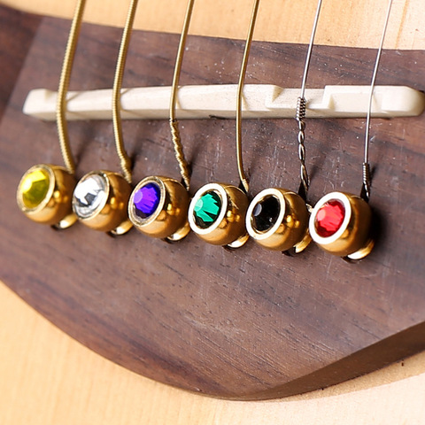 2pcs/lot Guitar Strings Nail Acoustic Guitar Bridge Pins Brass Guitar Strings Fixed Cone String Pins String Nails ► Photo 1/5