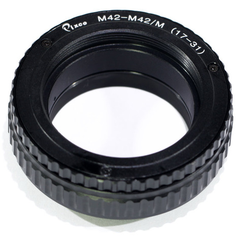 Pixco M42 to M42 Lens Adjustable Focusing Helicoid Macro Tube Adapter 17mm to 31mm ► Photo 1/6