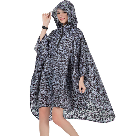 2022 new 3 patterns high quality waterproof polyester women rain coat cape hooded for ladies men hiking bicycle rain poncho ► Photo 1/6