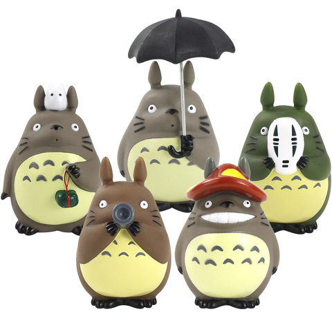 12-16cm Miyazaki Hayao My Neighbor Totoro with Umbrella Cosplay No Face Men PVC Action Figure Collectible Model Toy Doll gifts ► Photo 1/6