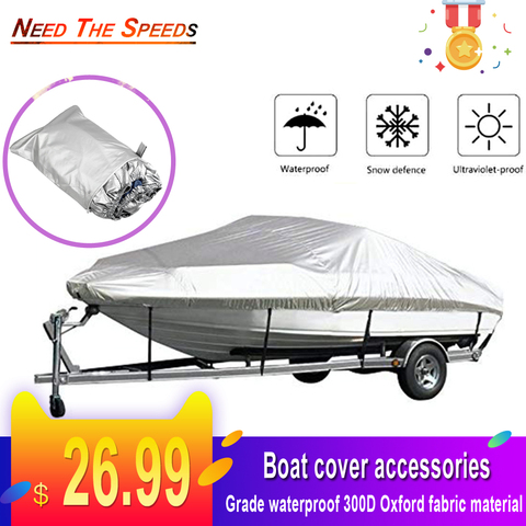 300D Oxford Fabric Anti-smashing Durable and Tear Proof Boat Cover Waterproof Yacht Outdoor Protection Heavy Duty Reflective ► Photo 1/6