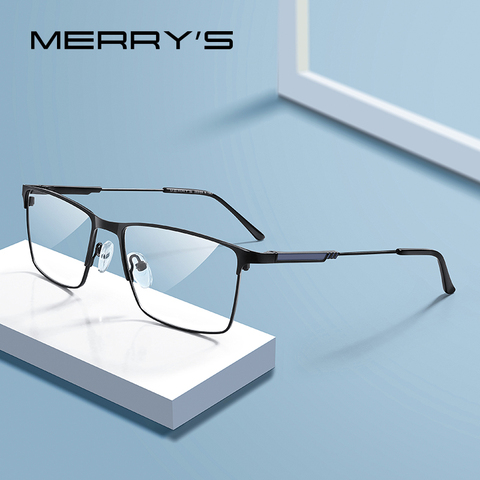 MERRYS DESIGN Men Titanium Alloy Glasses Frame Myopia Prescription Eyeglasses Optical Frame Business Style S2177 ► Photo 1/6