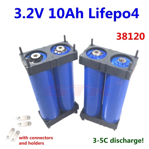 GTK 38120 lifepo4 3.2v 10Ah energy storage batteries 30A discharge for diy 12v 24v 36v 10Ah battery pack + holder connector ► Photo 1/4