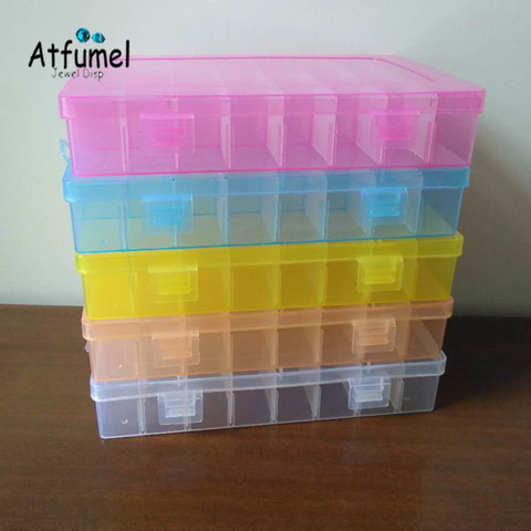 24 Compartments Jewelery Box Plastic Beads Organizer Container Craft Storage Case Earring Diamond Holder DIY Trinket Gem Tray ► Photo 1/6