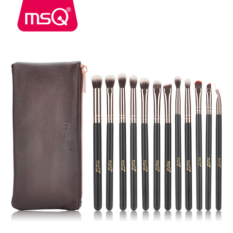 MSQ 12pcs Eyeshadow Makeup Brushes Set Concealer Eye Shadow Blending Eyeliner Dtail pincel maquiagem Rose Gold Make Up Brush ► Photo 1/6