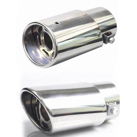 1pc Chrome Trim Modified Car Liner Pipe Stainless Steel Car Exhaust Muffler Tip Pipe  Exhaust System ► Photo 1/6