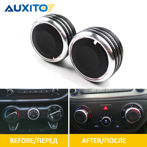 2Pcs Car Interior Accessories for Kia Rio K2 KX Cross 2022 2017 Air Conditioning Knob Cover Heat Control Switch ► Photo 1/6