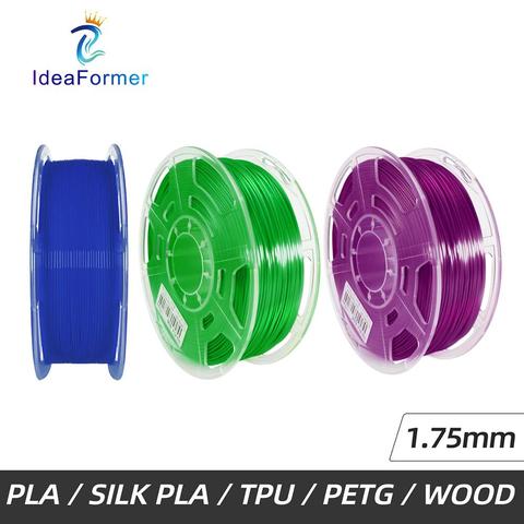 1.75mm Filament 0.8/1KG PLA Silk-PLA Wood TPU PETG Transparent Spool Multi-Coloured Consumable 3D Plastic Printing Filamento. ► Photo 1/6