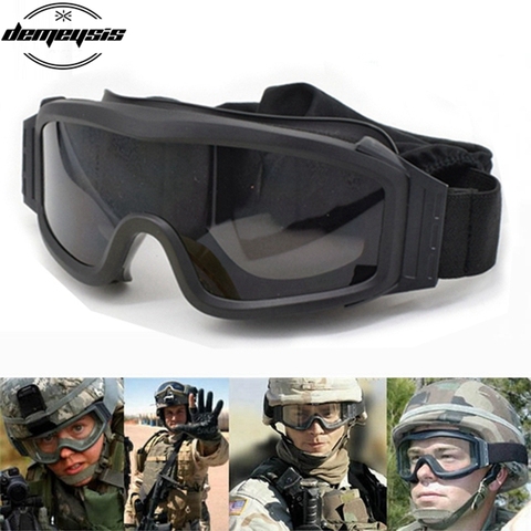 Hot Sale 3 Lens Army Profile Glasses Military Tactical Goggles Protection Glasses For Wargame Motorcycle ► Photo 1/6
