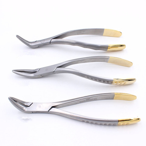 Dental Root Fragment Minimally Invasive Tooth Extraction Forcep Tooth Pliers Dental Instrument Curved Maxillary Mandibular Teeth ► Photo 1/6