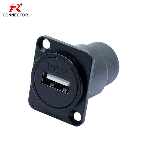 1pc USB 2.0 Connector, Panel Mount Chassis Connector, High Quality, Soldering Free ► Photo 1/6