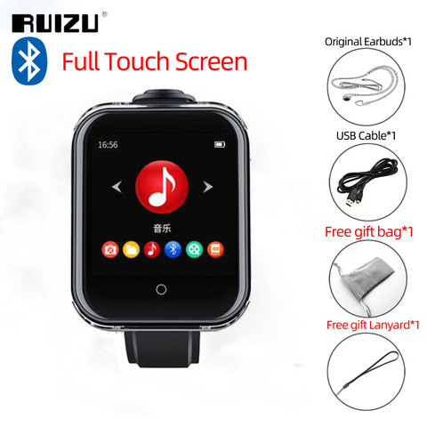 RUIZU M8 Full Touch Screen Bluetooth MP3 Player 8GB Wearable Mini Clip Sport Music Player Support FM Radio,Recorder,E-Book,Video ► Photo 1/6