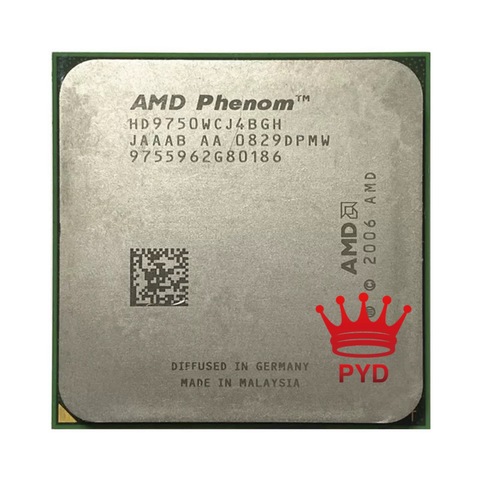 AMD Phenom X4 9750 2.4 GHz Quad-Core CPU Processor HD9750XAJ4BGH Socket AM2+ ► Photo 1/1