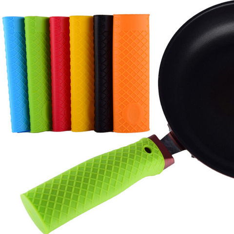Unique Kitchen Tools Silicone Pot Pan Handle Saucepan Holder Sleeve Slip Cover Grip Cookware Parts Cookware Parts 2022 NewArrive ► Photo 1/6