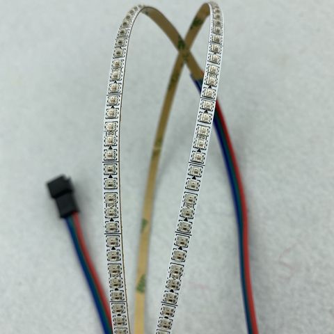 300LEDs/m/ WS2812C-2022 /led addressable pixel strip;flexible/ DC5V/ RGB full color/ IP20/ WHITE PCB/ 4mm wide PCB/0.5m long/ ► Photo 1/6